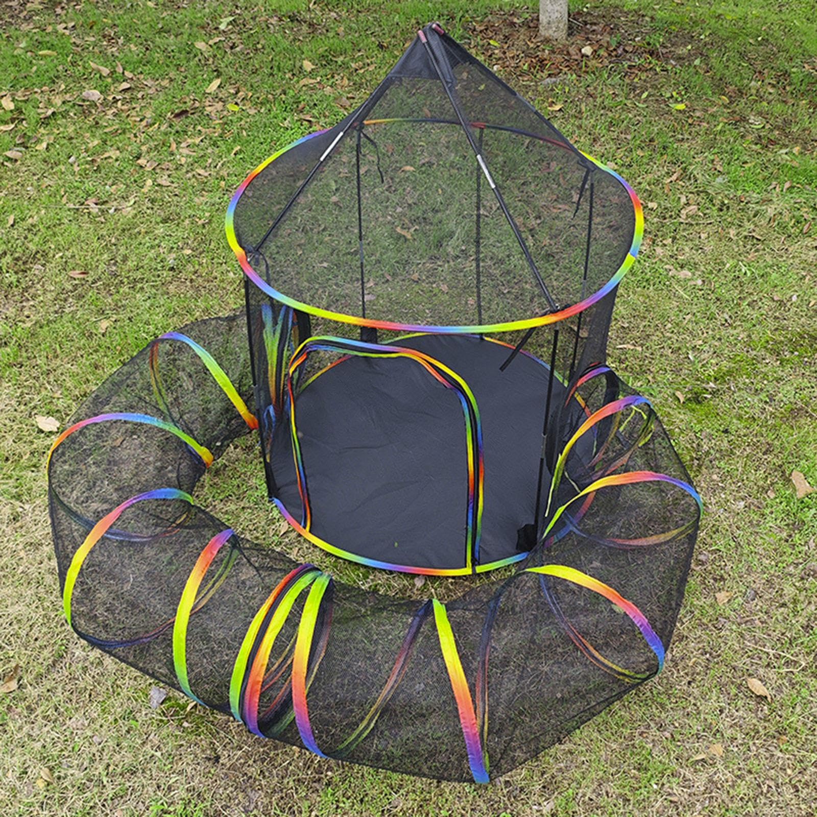Qianly Tienda de Juegos Y para Gatos, Juguete Interactivo Plegable para Gatos