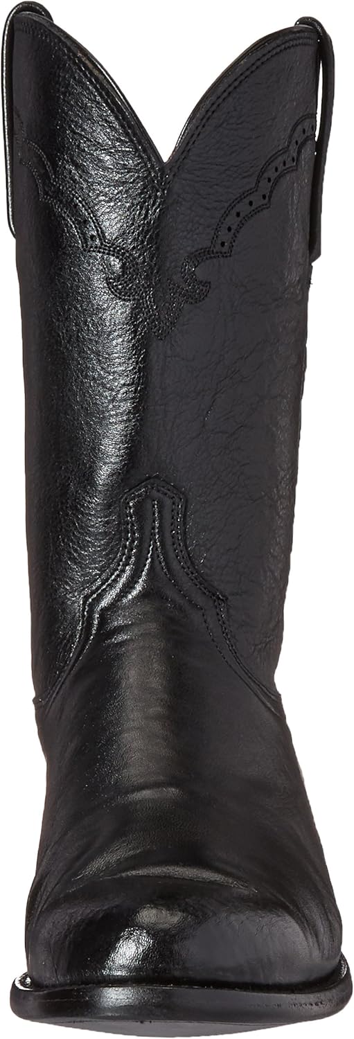 Lucchese Men's Lawrence Black Cherry Lonestar Calf Roper Riding Boot