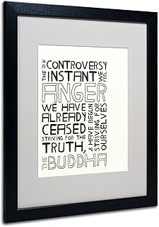 Trademark Fine Art Anger in Controversy II by Megan Romo Canvas Wall Artwork, Black Frame, 11 by 14-Inch