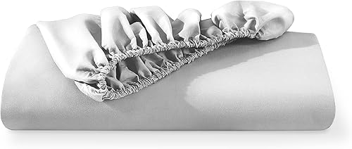 Miniatura 7 de Bare Home - Sábana bajera ajustable tamaño queen, de microfibra 1800, muy suave y duradera para colchones altos, color gris nube