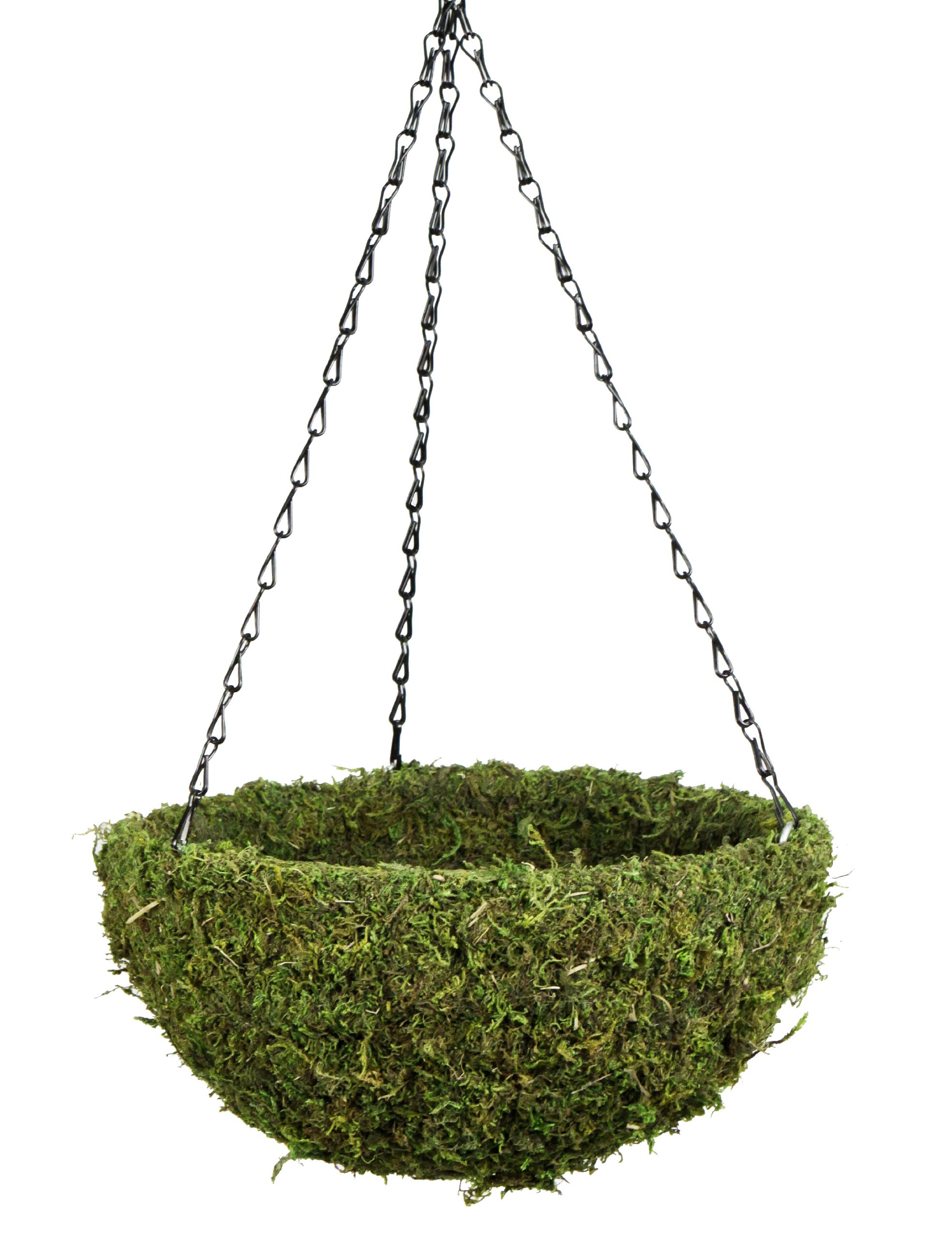 SuperMoss (29201) MossWeave Hanging Basket - Round, Fresh Green, Medium (14.5 Diameter)"