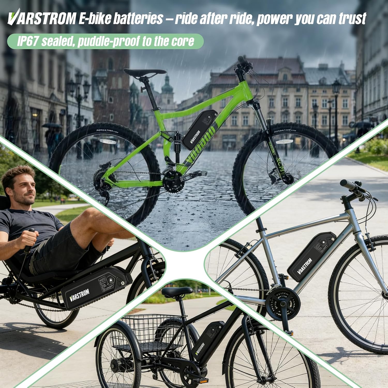 Ebike Battery - Lithium Battery with USB Port for 0-1500W Ebike Conversion Kit,Compatible with Bafang Mid Drive Kit and Other Hub Motor