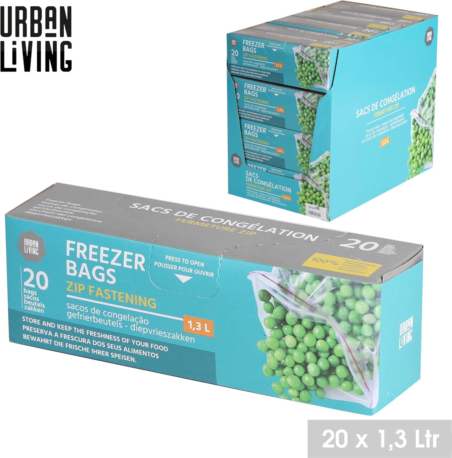 Essential Freezer Bags - Pack of 20 - Easy Seal