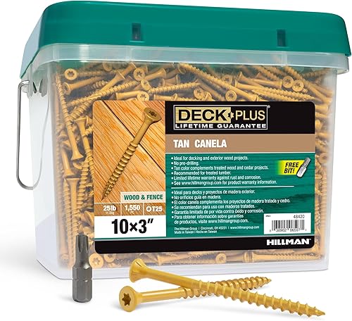 Miniatura 82 de Deck Plus Tornillos para Madera Exterior y Cercas con Revestimiento Epoxi de 2-1/2 Pulgadas #10 x 2-1/2" Torx/Star Drive Incluido Rosca Gruesa