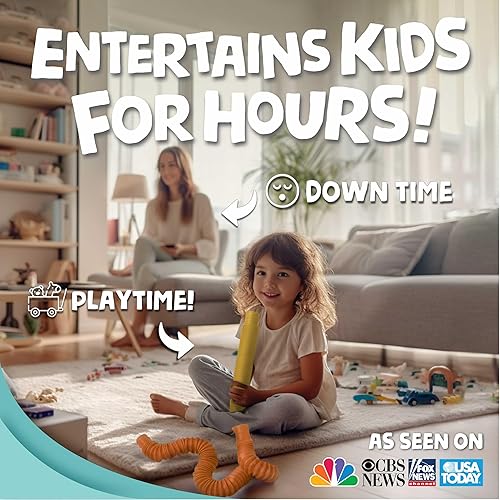 Vista 19 de BUNMO Tubos Pop – Juguetes sensoriales – Juguetes Fidget – Juego imaginativo y estimulante aprendizaje creativo – Horas de diversión para los niños