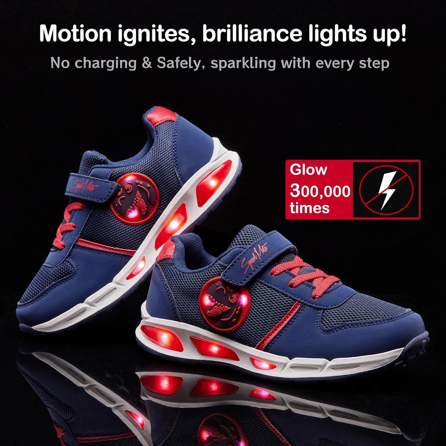 Toddler Light Up Shoes Boys Girls Breathable LED Glowing Luminous Tennis Sneakers for Outdoor Sport(Little/Big Kid)