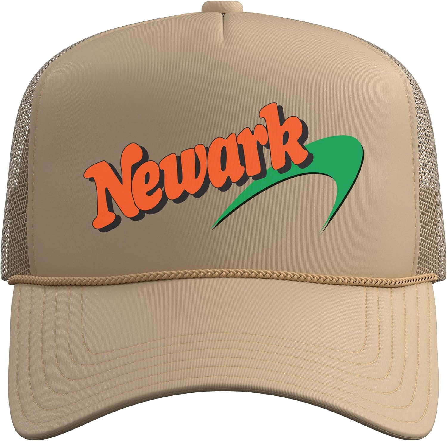 Newark NJ New Jersey Brick City Retro Old School Logo Trucker Hat with Adjustable Mesh Back image 2