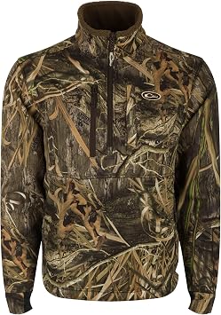 Drake Waterfowl Mens MST Hole Shot Windproof Eqwader Quarter Zip Jacket