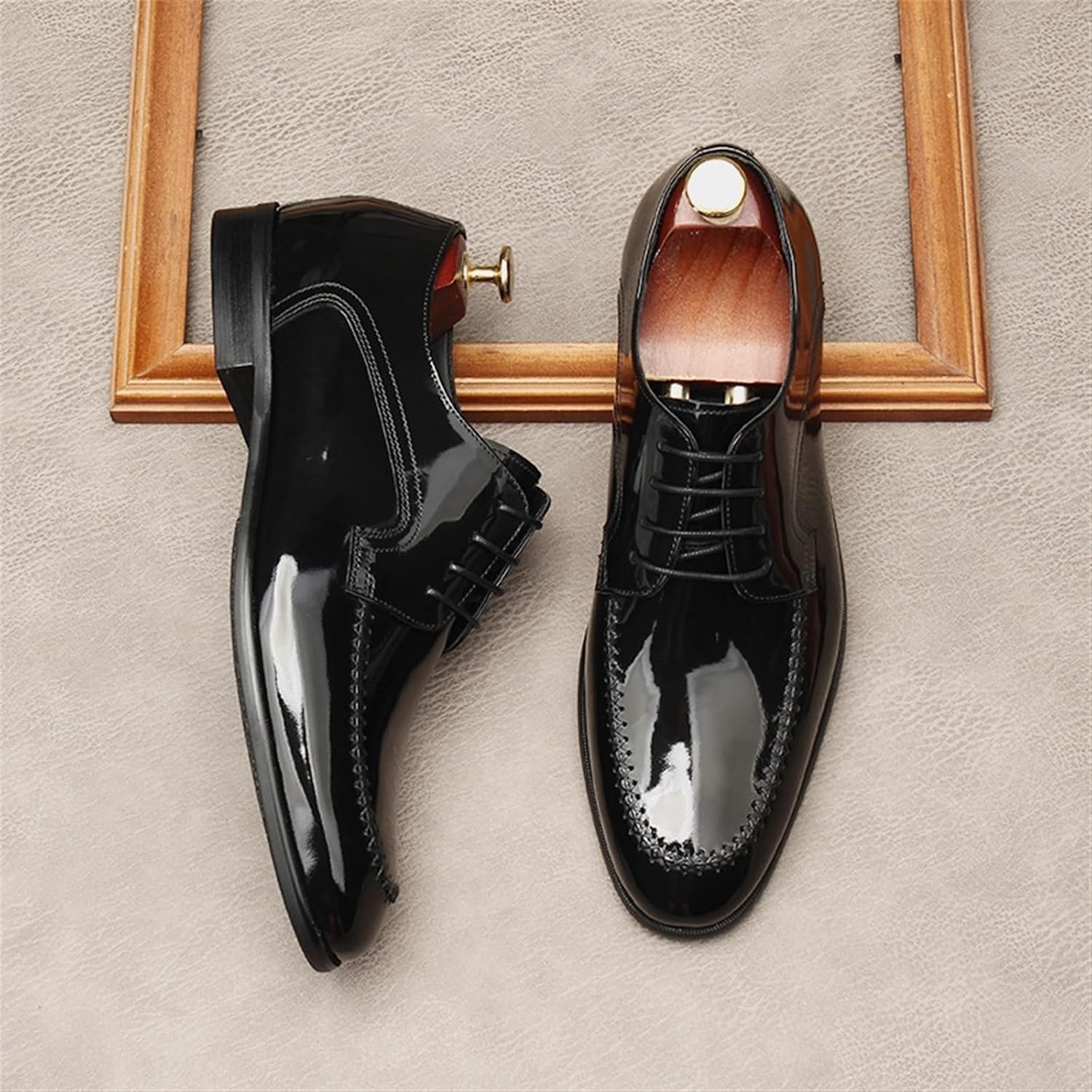 Dress Shoes for Men Men's Black Lace Up Dress Shoes Stylish and Comfortable Formal Footwear for Men