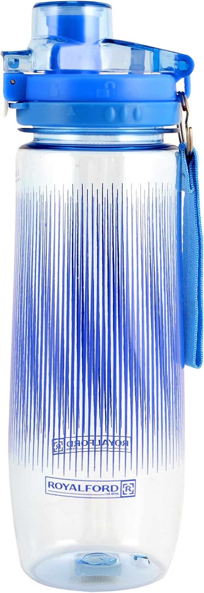 Royalford 850ml Water Bottle - Reusable Water Bottle Wide Mouth with Hanging Clip | Printed Bottle | Perfect while Travelling, Camping, Trekking & More