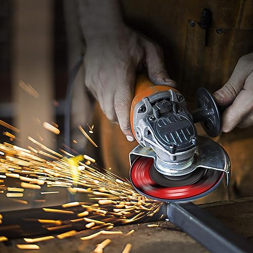 Miniatura 23 de EZARC Discos de aleta de grano 40, disco de lijado de alta densidad de 4.5 x 7/8 pulgadas tipo 29 para lijar, eliminación de óxido, acabado