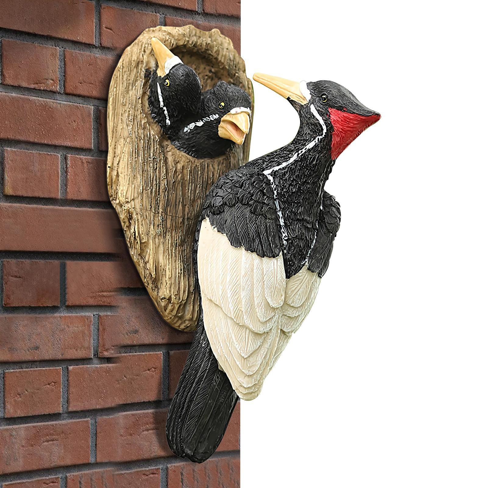 Sculpture de pic en résine pour décoration de jardin et pelouse