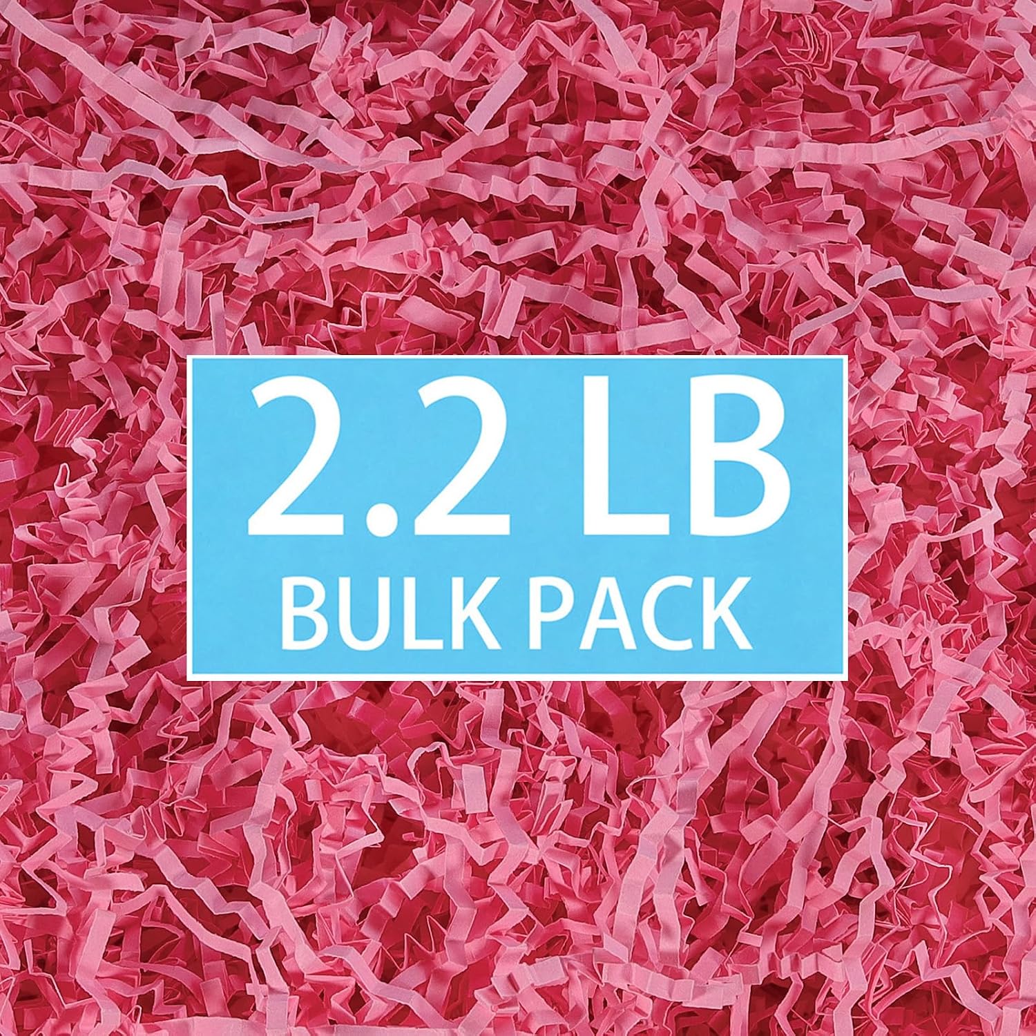 mxxkms 2.2 lbs Bulk Bright Pink Crinkle Paper Filler - Shredded Paper for Gift Baskets, Boxes & Bags | Festive Filler for Valentine‘s, Weddings, Birthdays, Easter & All Gift Giving Occasions