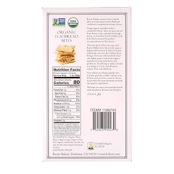 Rustic Bakery Flatbread + Rosemary Bites 2 Pack - Sel Gris Flatbread + Rosemary Cracker Bites - Handmade Sourdough Flatbread Crackers - Artisan Crackers for Cheese Platter or Snacking - 2 Pack