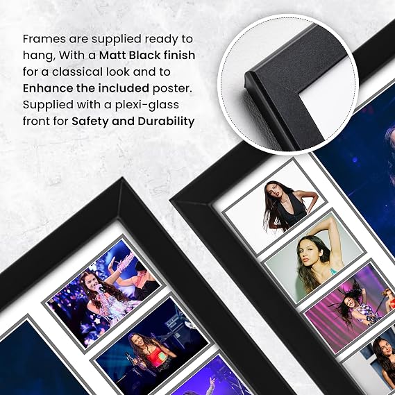 AllStarMedia Tribute to Olivia Rodrigo Inspired Pop Music Poster Print | Fan Art Style Pop Singer Wall Art | Contemporary Music Home Décor Artwork | Limited Edition Print | A4 Framed (30 x 21 CM)