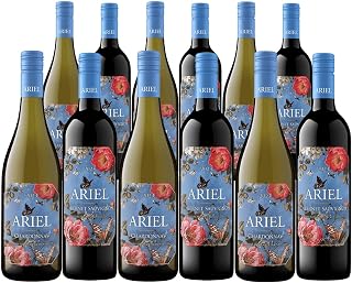Ariel NA Non-alcoholic Wine Cabernet Sauvignon + White Chardonnay | Total 12 Bottles