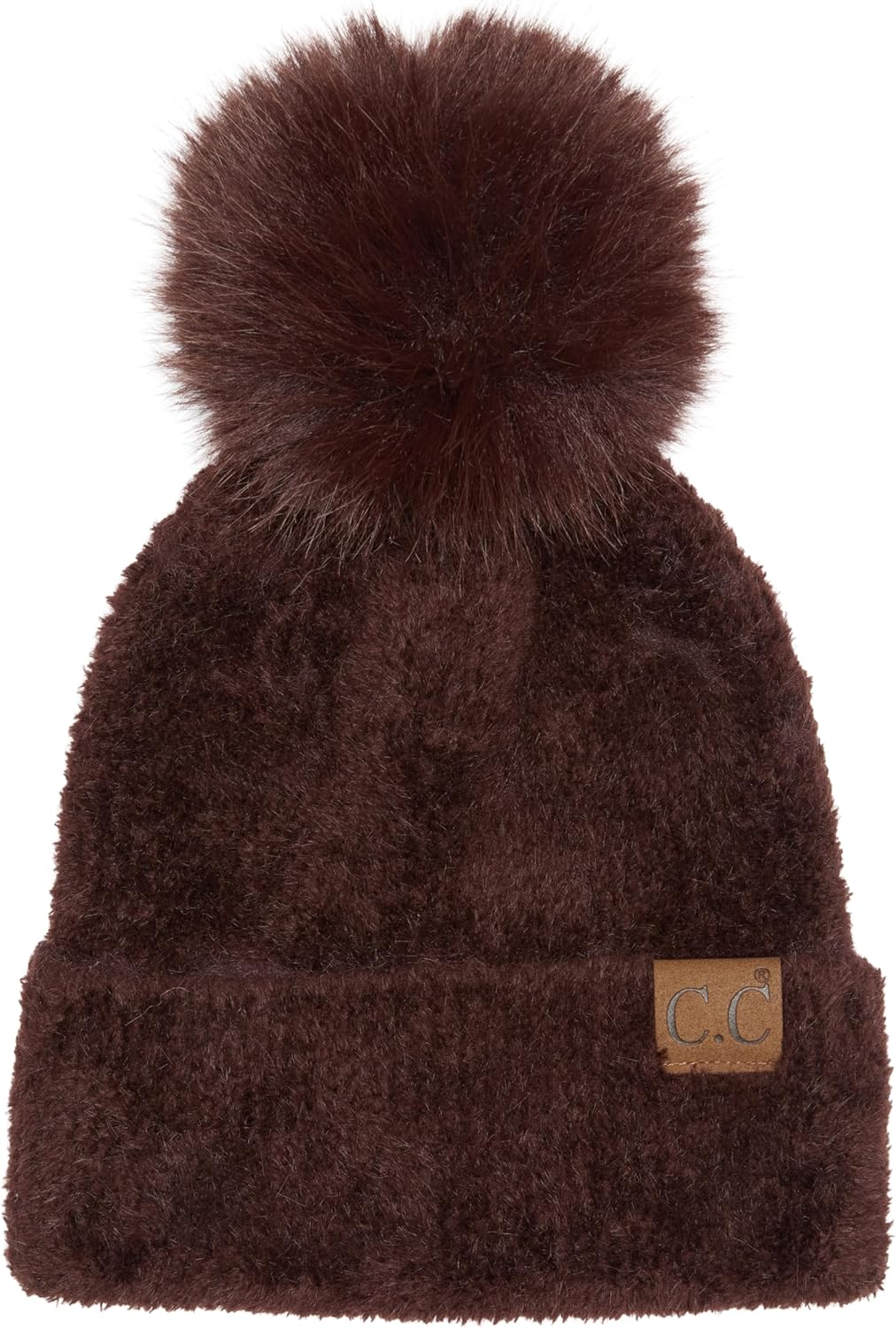 Funky Junque Beanie for Women Ultra Soft Chenille Faux Fur Pom Pom Winter Hats Warm Ski Cap Fashion - Image 9