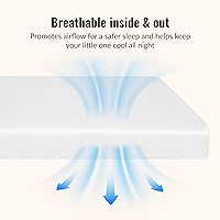 Vista 6 de Dream On Me Colchón transpirable 2 en 1 para cuna y cama infantil, 5 pulgadas