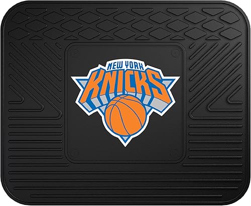 Fanmats tapete para carga, resistente, de vinilo, con diseño de los New York Knicks, con licencia de la NBA, 2 alfombrillas, Negro