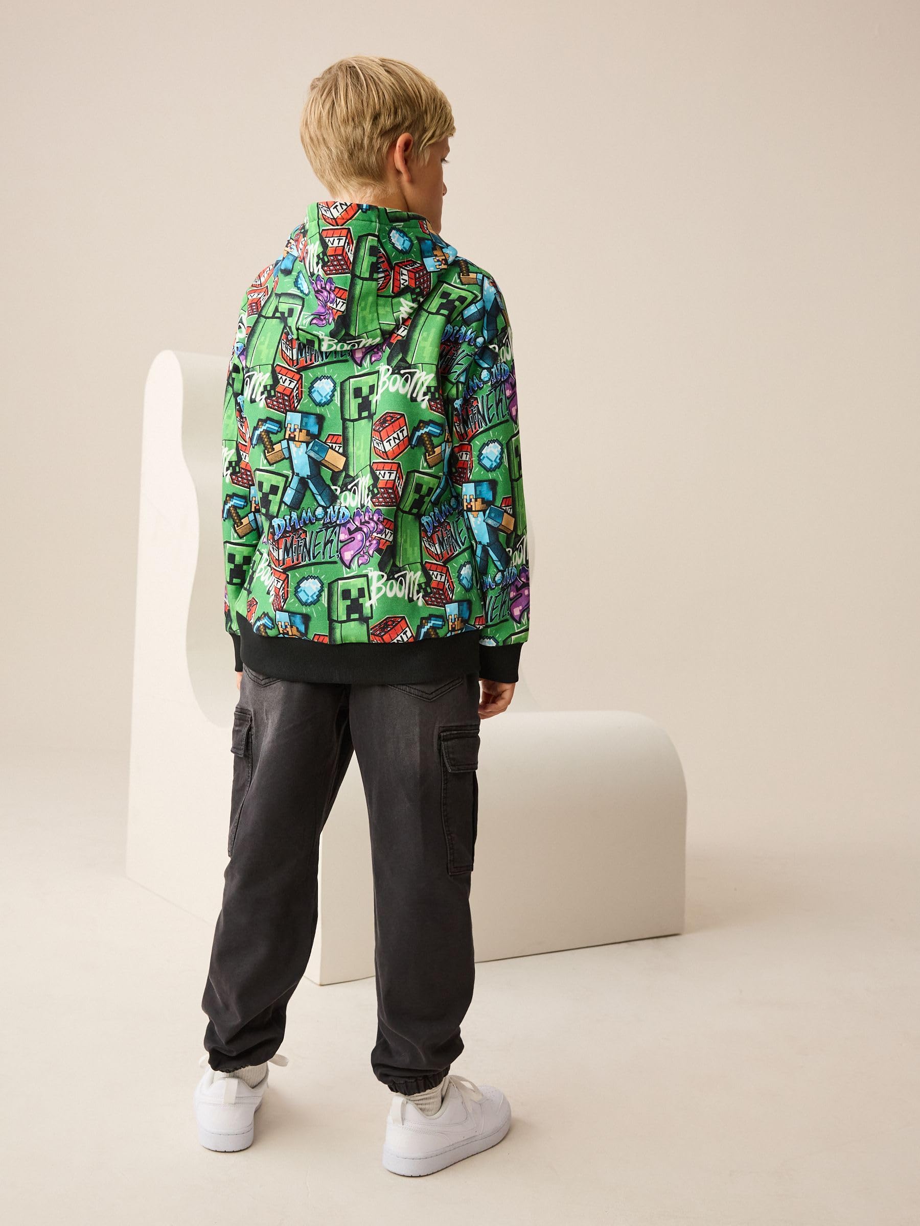 NEXT Garçon Sweat à Capuche Minecraft
