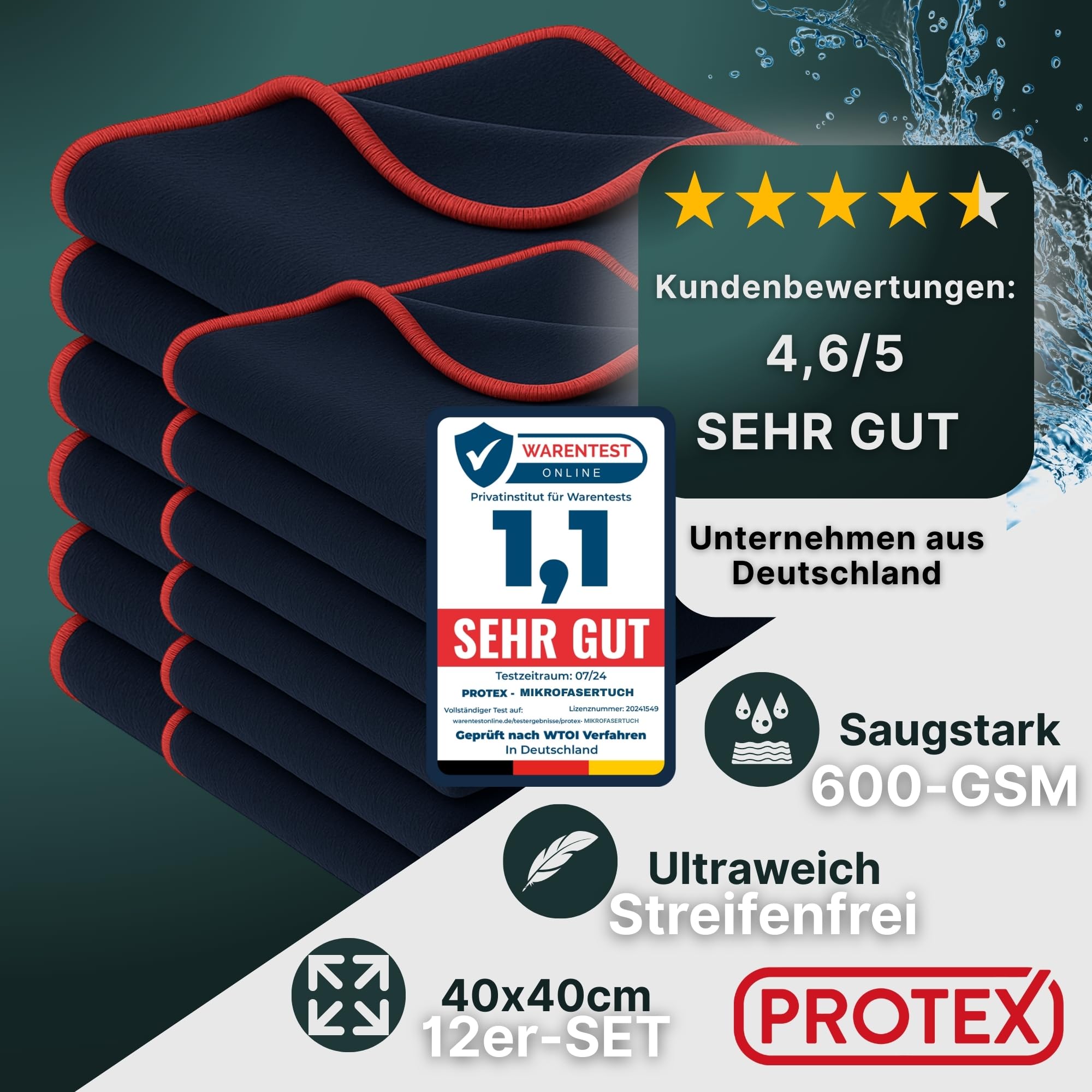 PROTEX Paño de microfibra (12 unidades)