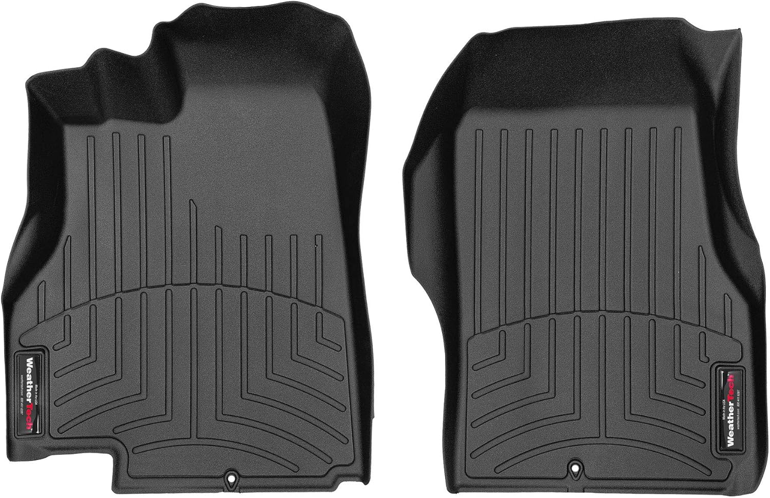 WeatherTech Custom Fit FloorLiners for Nissan GT-R, GT-R, 1st Row (4411931), Black