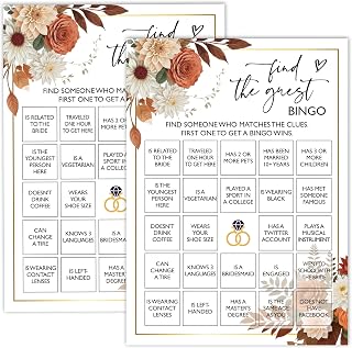 Bridal Shower Game, Boho Wedding Shower Games Cards for 25 Guests, Engagement Party Decorations Favors, Bachelorette Party Ideas and Activities -05