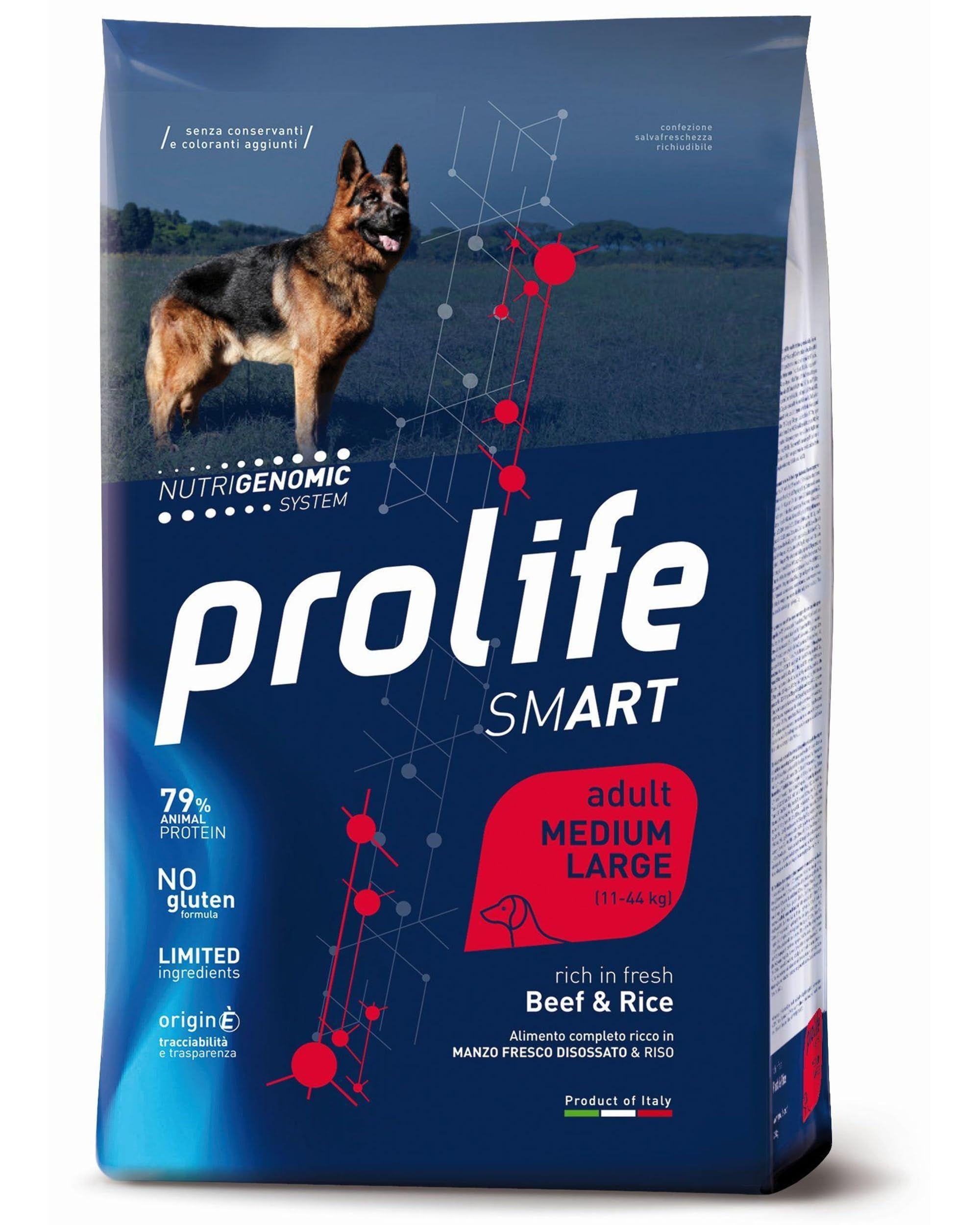 Prolife Smart Manzo Fresco E Riso Adult Medium/Large 12 kg