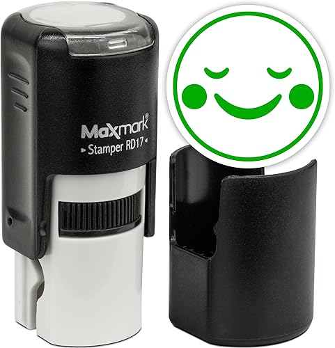 Miniatura 21 de MaxMark Sello Emoji Redondo Autoentintado - Corazón - Tinta Púrpura