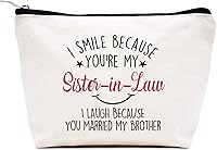 Vista 87 de LIBIHUA Bolsa de maquillaje para mujer, bolsa de cosméticos regalos para ella, bolsa de viaje femenina, Beige natural, 283-a mi increíble tía futura