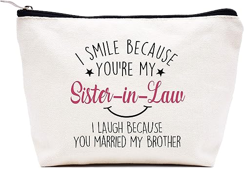 Miniatura 87 de LIBIHUA Bolsa de maquillaje para mujer, bolsa de cosméticos regalos para ella, bolsa de viaje femenina, Beige natural, 283-a mi increíble tía futura