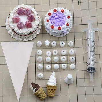 21 pieces Original Mini Clay Nozzles, Cupcake Icing Piping Kit, Hand Decorating Tips Accessories Precision Mini Tools DIY decoration - with a Converter Headand 10PCS Pastry Bags & Tips Set