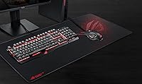 Vista 2 de ASUS ROG Sheath - Alfombrilla de mouse para juegos, 35.4 x 17.3 pulgadas, superficie extragrande, seguimiento preciso de píxeles, bordes cosidos