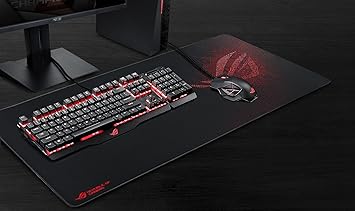 ASUS ROG Sheath Gaming Mouse Pad 35.4 x 17.3, Extra-Large Surface, Pixel-Precise Tracking, Anti-Fray Stitched Edges, Non-Slip Base - Black/Red