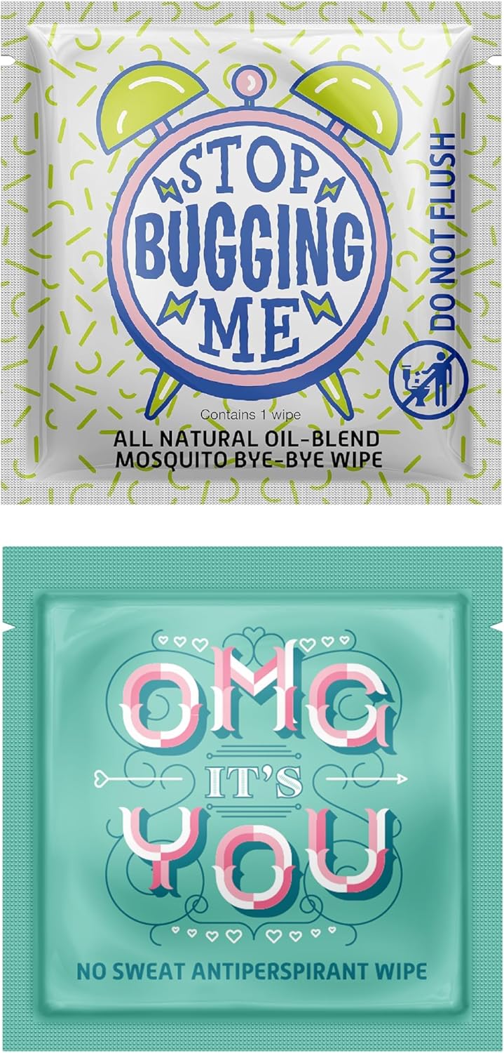 LA Fresh Outdoor Activities Bundle Deal- Antiperspirants Wipes 50ct & Mosquito Byebye Wipes 50 ct individual Wrap Perfect for travel and outdoor activities