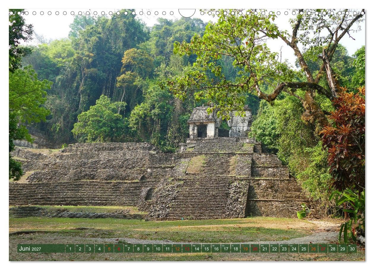 CALVENDO - Geheimnisvolle Orte Yucatán (Wandkalender 2027 DIN A3 quer), Monatskalender: Auf den Spuren der Maya – entdecken Sie ein Stück Mexiko!