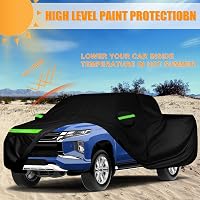 JinsenTGG Autótakaró Ponyva Mitsubishi L200 (2014-2024) - Vízálló Teljes Autóvédő Huzat Cipzárral és Szélrögzítő Pántokkal 5