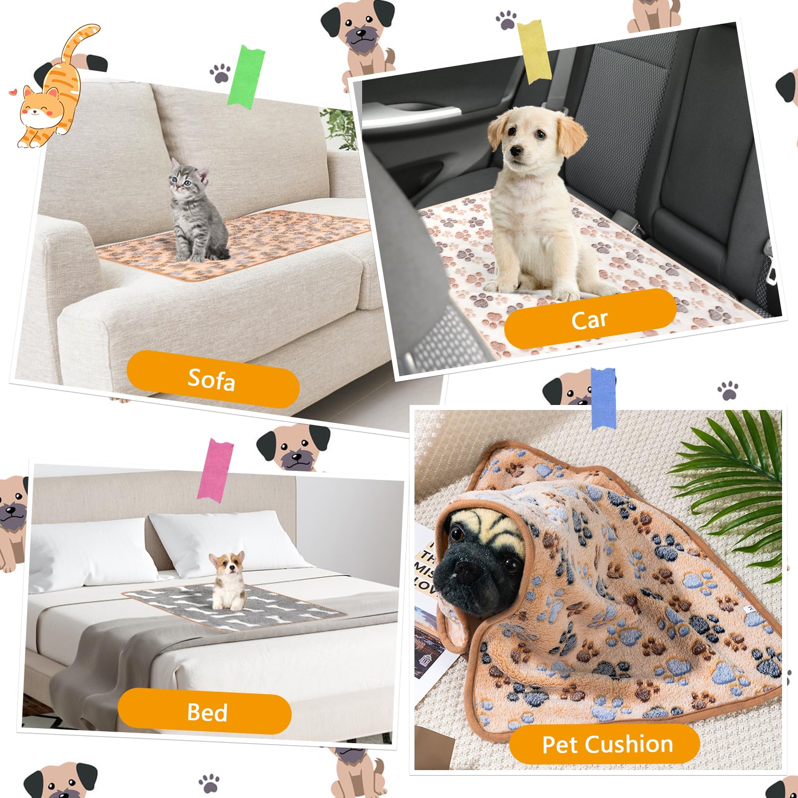 CIYIN 3 Pezzi Coperta Cane, Copertina Per Animali,Copertina