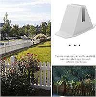 Vista 8 de HOMSFOU Base de valla de 4.92 pulgadas, soporte de pantalla de privacidad duradero para soporte de divisor de habitación, poste de valla de jardín