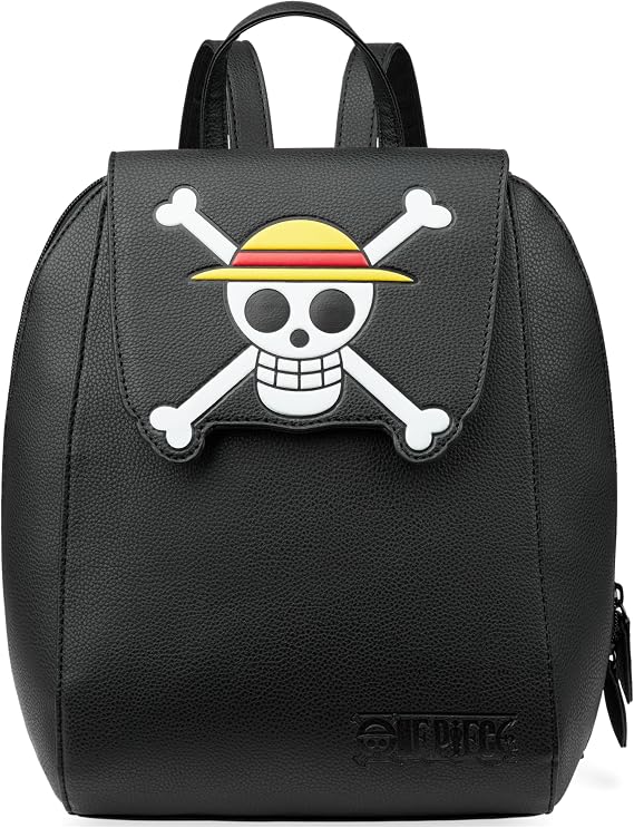 Get Trend One Piece Backpack for Women &amp; Teens, Cute Anime Work &amp; Travel Ladies Bag, PU Faux Leather Bag Girls, Gifts for Her (Black One Piece)
