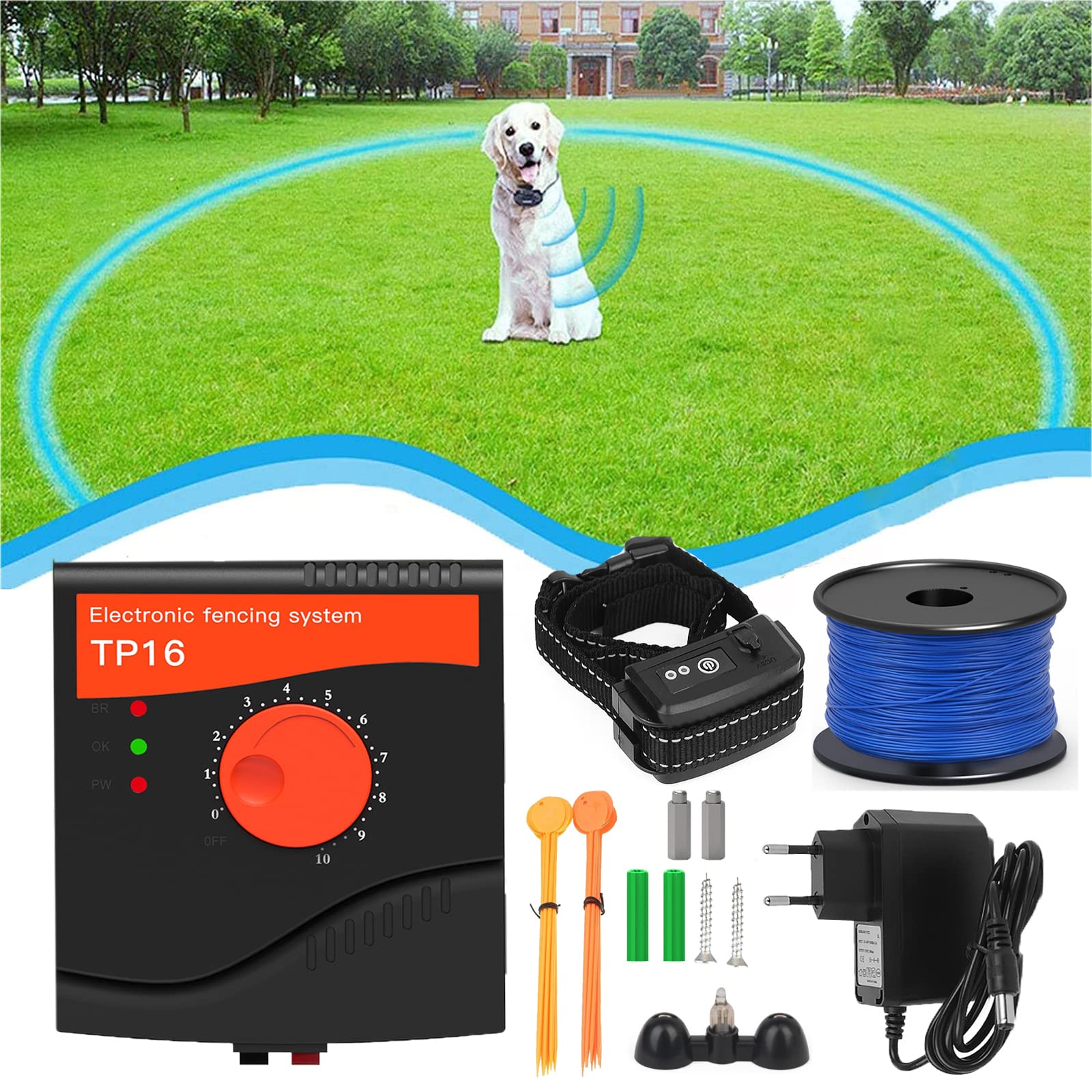 HEXIEDEN Wired Underground Electric Dog Fence,Rechargeable Pet