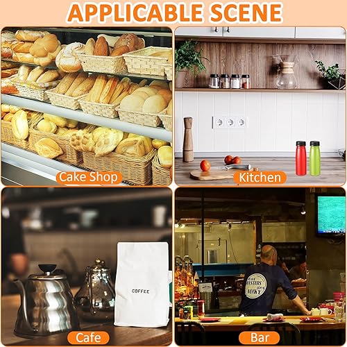 Miniatura 5 de Tanlade 100 botellas de plástico para jugos con tapas, recipientes transparentes reutilizables para bebidas, botellas vacías para jugos caseros,