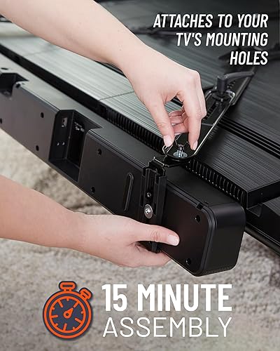 Miniatura 7 de ECHOGEAR Soporte de montaje de barra de sonido para debajo del televisor, altura y profundidad ajustables para máxima compatibilidad entre TV y