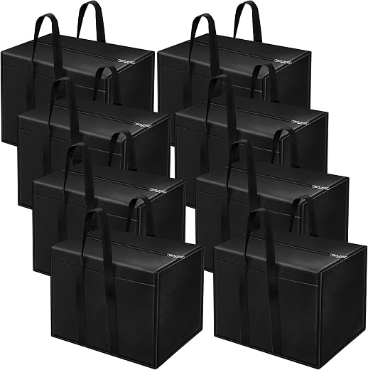 Storite 8 Pack Nylon 85 L Moisture Proof Multi-Purpose Storage Bag/Clothing Storage Organizer/Toy Storage/Stationery Pape...