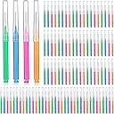 Patelai 100 Pieces Braces Brush for Cleaner Interdental Brush Toothpick Dental Tooth Flossing Head Oral Dental Hygiene Flosser Toothpick Cleaners Tooth Tool(Bright Colors,Multiple Sizes)