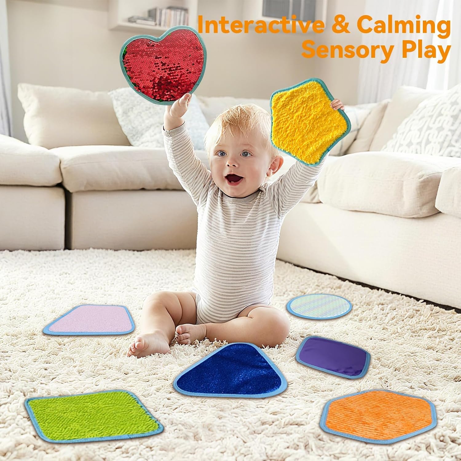 Sensory Mats for Kids: 8 Set Textured Floor Tiles, Tactile Wall Panels, Educational Sensory Mats