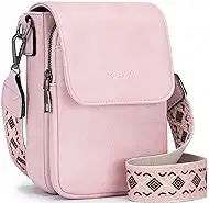 POIUGOYA Small Crossbody Bags for Women Trendy,Leather Triple Compartment Cell Phone Crossbody Wallet Purses with Card Slots | Small, Trendy, Triple Compartment, Cell Phone, with Card Slots, Small