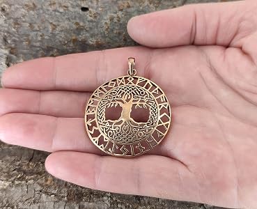 Kiss Of Leather Kettenanhänger Blume Des Lebens Anhänger Bronze Flower Of Life Harmonie Nr 85 S0c5i0sa