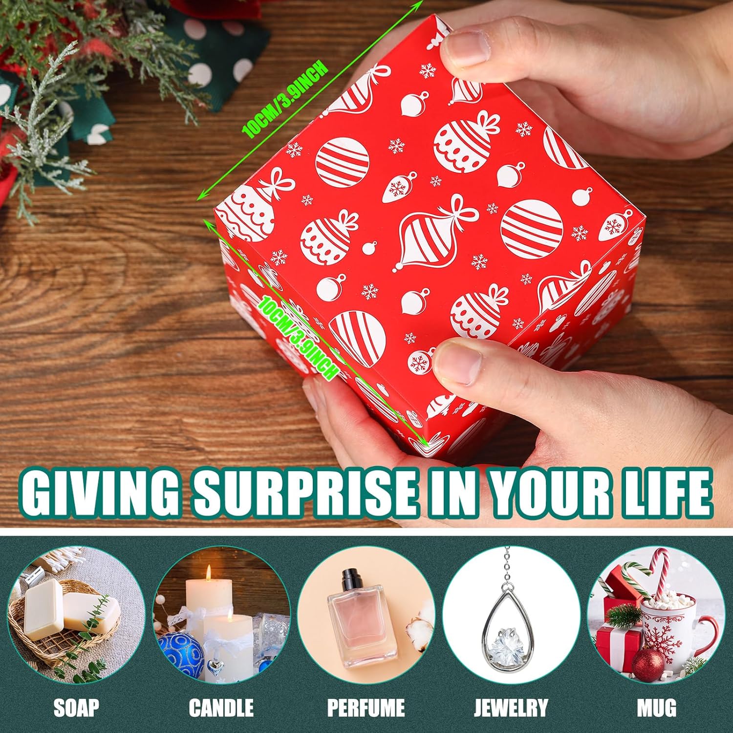 Qilery 32 Pcs Christmas Cookie Gift Boxes Bulk Red White Cardboard Treat Boxes Small Candy Boxes for Xmas Party Favors Paper Goody Dessert Containers for Xmas Party Supplies - Image 2