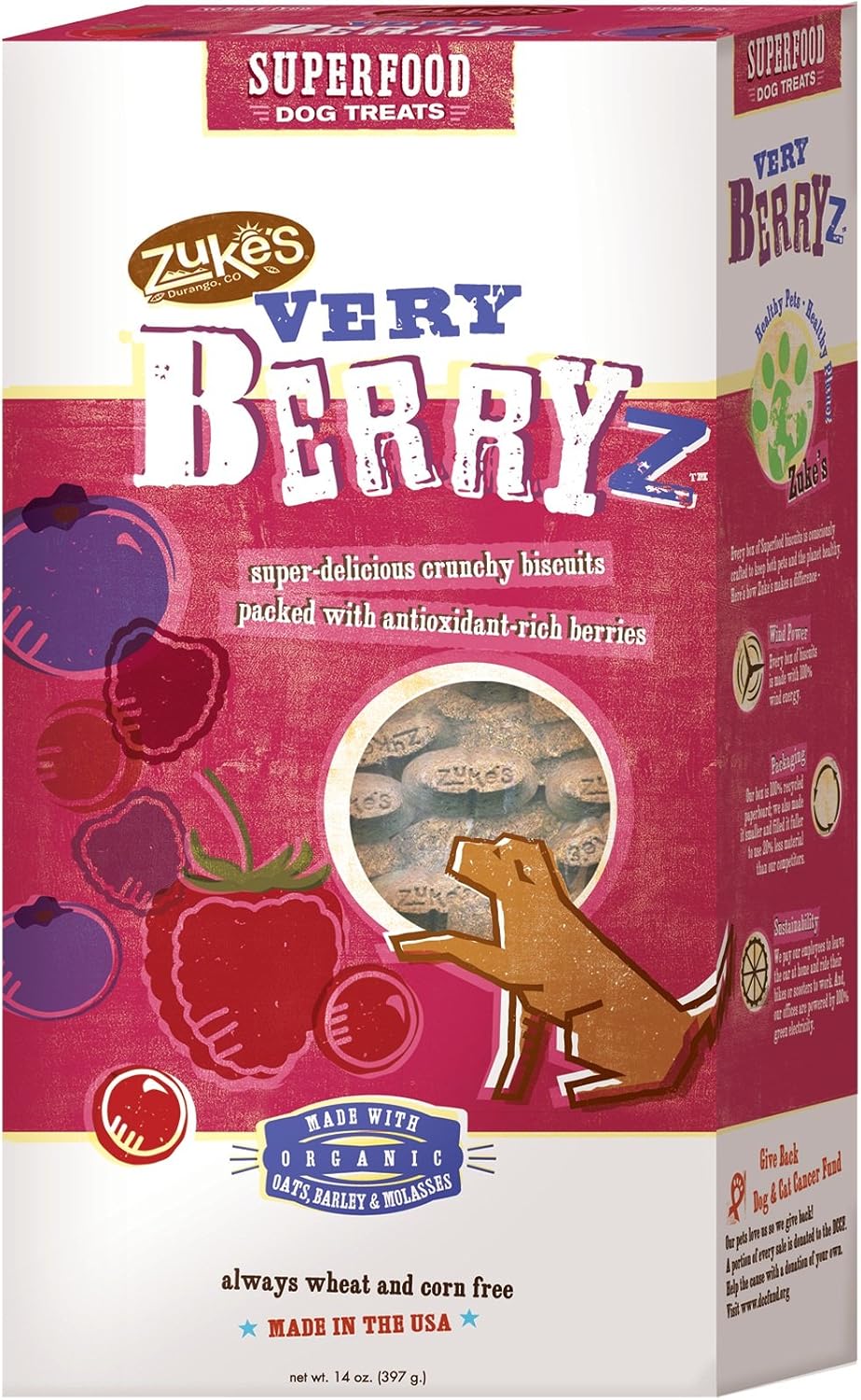 Zuke`s Organic Dog Treat Very Berryz 14oz